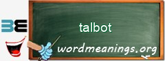 WordMeaning blackboard for talbot